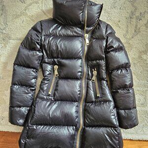 Moncler Joinville Quilted Puffer Down Long Jacket Black Size 2